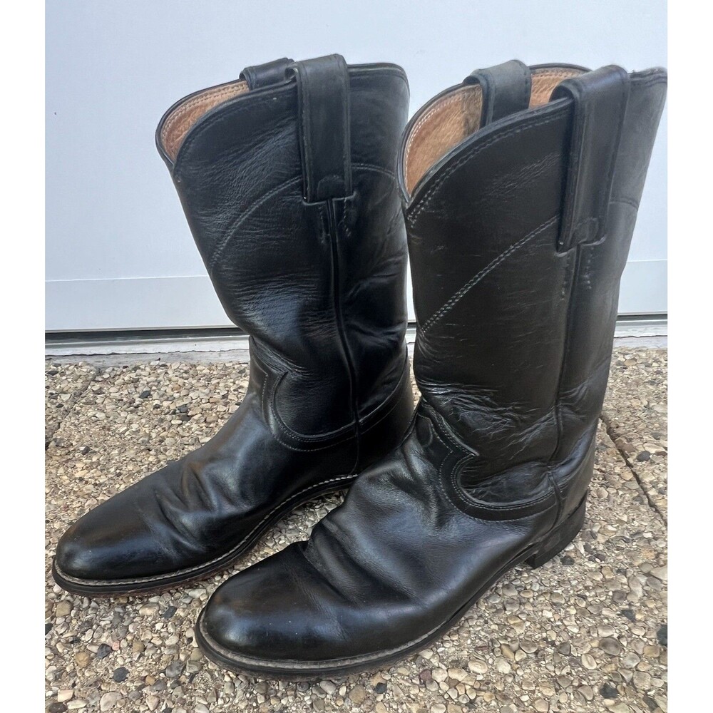 Justin Women's Black Roper Western Cowboy Boots Style L3703  Size 6 B